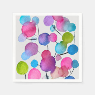 Cute pink abstract art tree napkin
