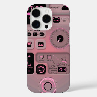 Cute Pink Aesthetic Phone Sticker iPhone 16 Pro Case