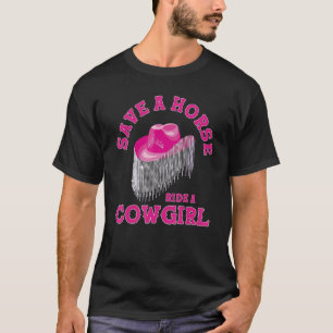 Cute Pink Aesthetic Southern Cowgirl Country Music T-Shirt