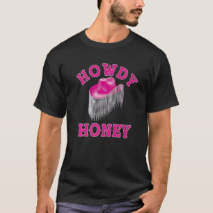 Cute Pink Aesthetic Southern Cowgirl Country Music T-Shirt