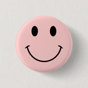 Cute Pink and Black Face 3 Cm Round Badge