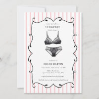 Cute Pink and Black Lingerie Bridal shower