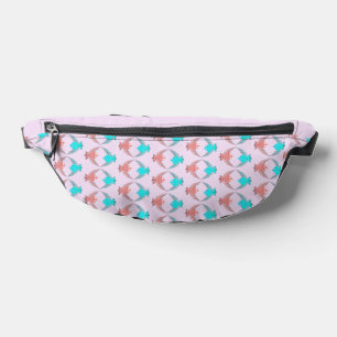 Cute Pink and Blue Love Birds Bum Bags