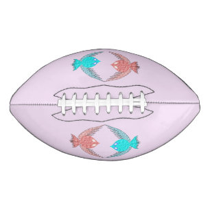 Cute Pink and Blue Love Birds Football