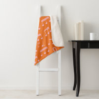 Cute Pink and Orange Music Notes Pattern