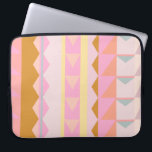 Cute Pink and Pastel Colours Geometric Pattern Laptop Sleeve<br><div class="desc">A sweet geometric design of modern shapes in shades of pink and pastel colours. Just click customise to add text or pictures. Contact me with any questions or requests.</div>