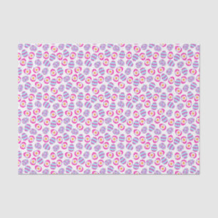 Cute Pink and Purple Easter Eggs Pattern Tissue Paper