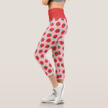 Cute Pink And Red Summer Strawberry Capri Leggings<br><div class="desc">Cute Pink And Red Summer Strawberry Capri Leggings</div>