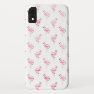 Cute Pink and White Flamingo Pattern Case-Mate iPhone Case