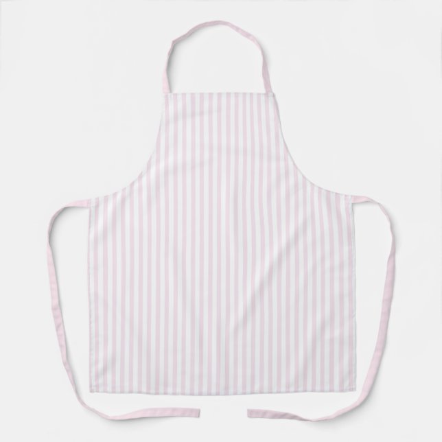Cute Pink and White Striped Apron (Front)