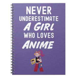 Cute Pink Anime Lover Gifts For Girls Kids Kaiwaii Notebook