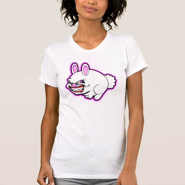Cute Pink apple bunny (in pink) T-Shirt (Front)