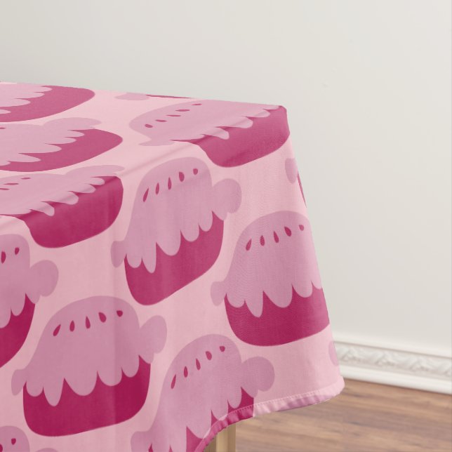 Cute pink applie pie pastry pattern tablecloth (In Situ)