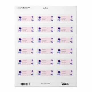Cute Pink Astronaut Space School Name Labels
