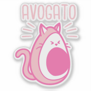 Cute Pink Avocado Cat