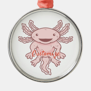 Cute Pink Axolotl Thunder_Cove Metal Tree Decoration