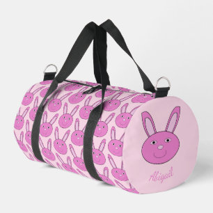 Cute Pink Baby Girl Bunny Face Spring Diaper Bag