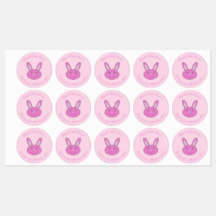 Cute Pink Baby Girl Bunny Face Spring Easter