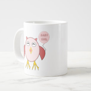 Cute Pink Baby Girl Owl Mug