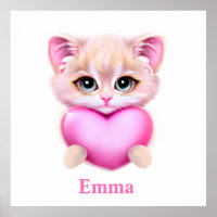 Cute Pink Baby Kitten 
