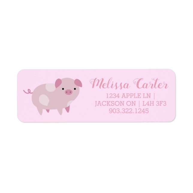 Cute Pink Baby Piglets Pattern & Dots (Front)