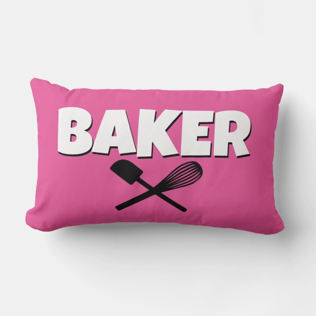 Cute Pink Baker Pillow (Front)