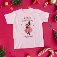 Cute Pink Ballet Dancing Panda Christmas