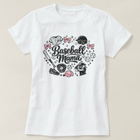 Cute Pink Baseball Mama T-Shirt - Stylish Game Day