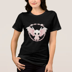 Cute Pink BAT Ghotic Halloween Costume Tri-Blend Shirt