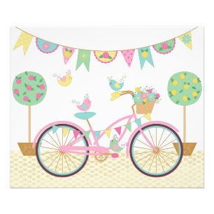 Cute Pink Bicycle Photo Print