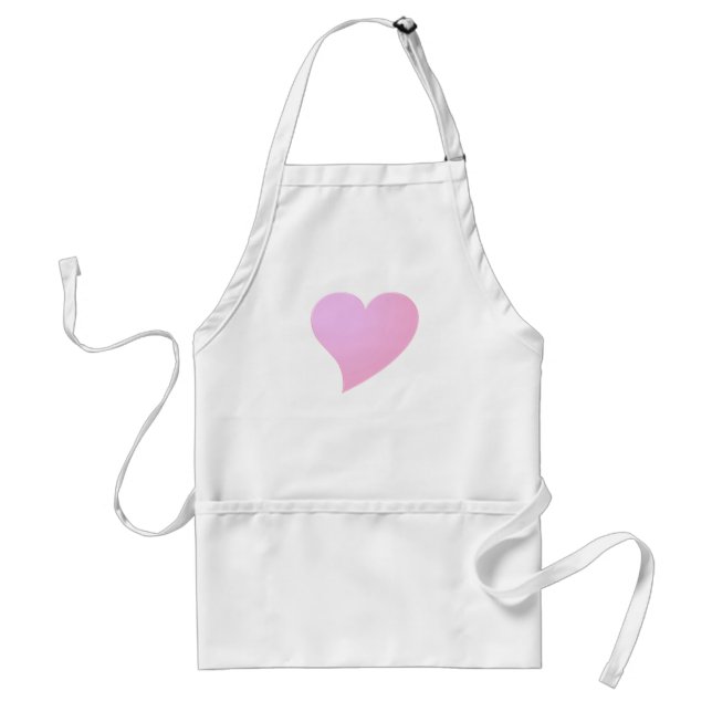 Cute pink big heart minimalist modern standard apron (Front)