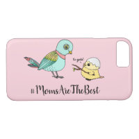 Cute Pink Bird Cartoon Best Mum Ever Mother's Day