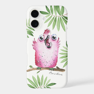 Cute Pink Bird with Your Name