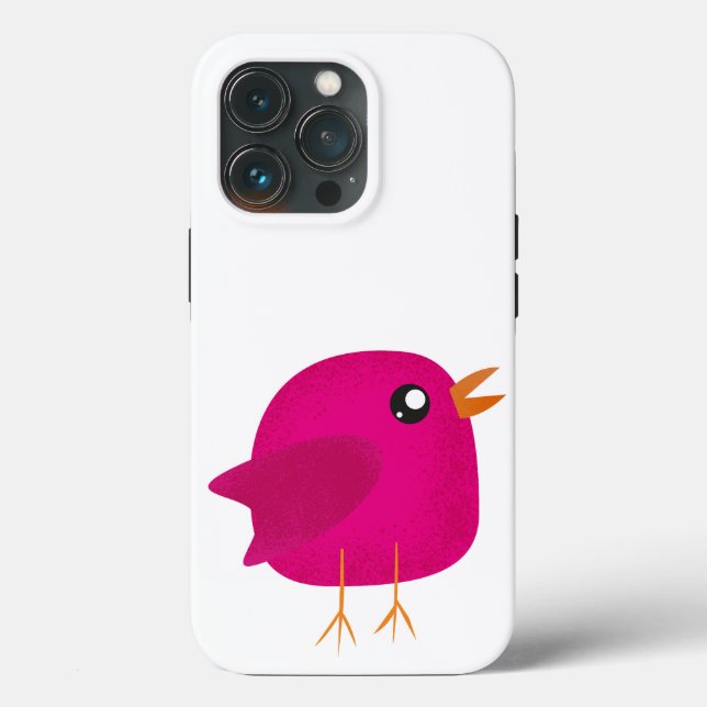 Cute Pink Birdy Illustration Case-Mate iPhone Case (Back)
