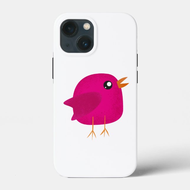 Cute Pink Birdy Illustration Case-Mate iPhone Case (Back)