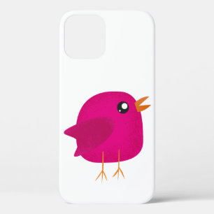 Cute Pink Birdy Illustration iPhone 12 Pro Case