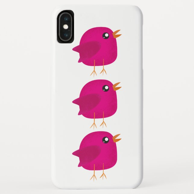 Cute Pink Birdy Illustration Case-Mate iPhone Case (Back)