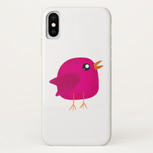 Cute Pink Birdy Illustration Case-Mate iPhone Case