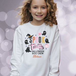 Cute Pink Black Spooktacular Halloween Boo Crew