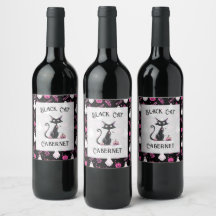 Cute Pink Black White Halloween Party