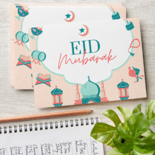 Cute Pink & Blue Custom Eid Money Card Envelopes