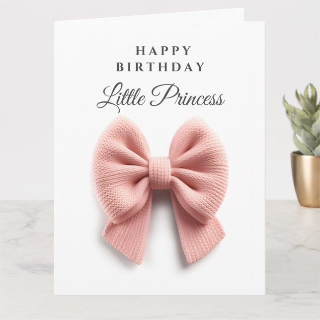 Cute pink bow card (Small Plant)