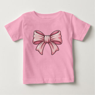 Cute Pink Bow Coquette Baby T-Shirt 