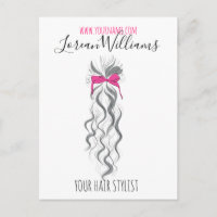 Cute Pink Bow Grey and White Braider Hair Styling 