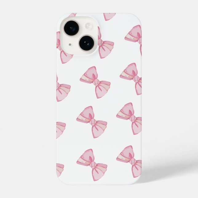 Cute Pink Bow Phone Case – Coquette Soft Girl Aest (Back)