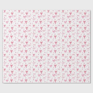 Cute Pink Bow Wrapping Paper
