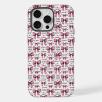 Cute Pink Bows XOXO Doodle Coquette Pattern