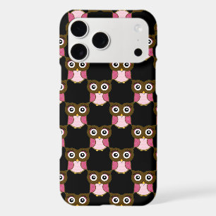 Cute Pink & Brown Owl Pattern Choose Colour