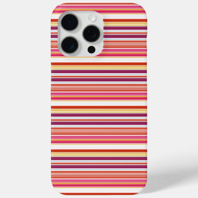 Cute pink brown stripes Case-Mate iPhone case (Back)