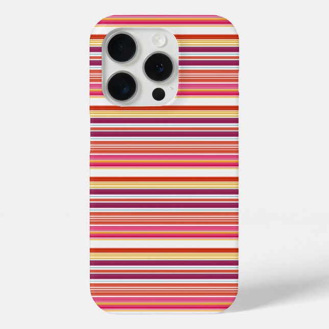 Cute pink brown stripes Case-Mate iPhone case (Back)
